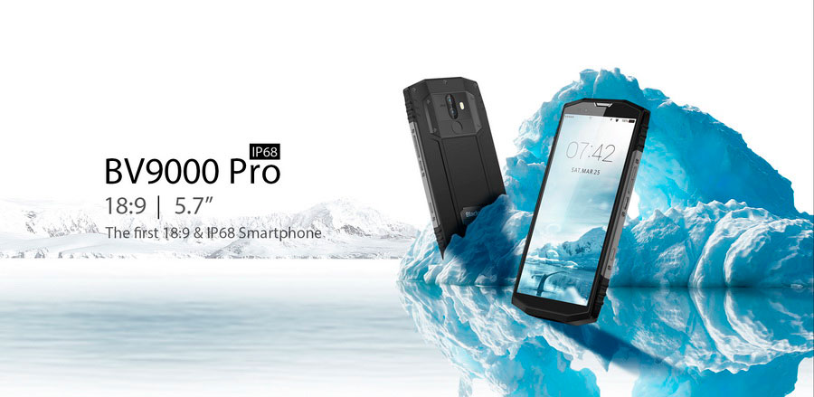 Blackview BV9000 Pro Ice Silver (6Gb RAM 64Gb ROM) первый в мире телефон в ударопрочном корпусе с соотношением сторон дисплея 18:9