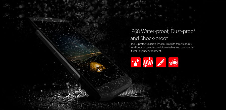 Blackview BV9000 Pro Ice Silver получил 5,7-дюймовый IPS дисплей с разрешением 1440 х 720 точек, защищенный стеклом Gorilla Glass 5