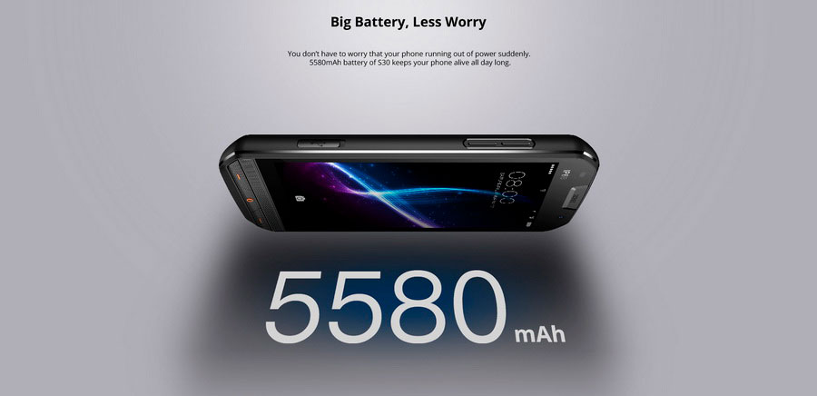 ЗАЩИЩЕННЫЙ телефон Doogee S30 Black, Противоударный ДуДжи С30 Блек и водонепроницаемый