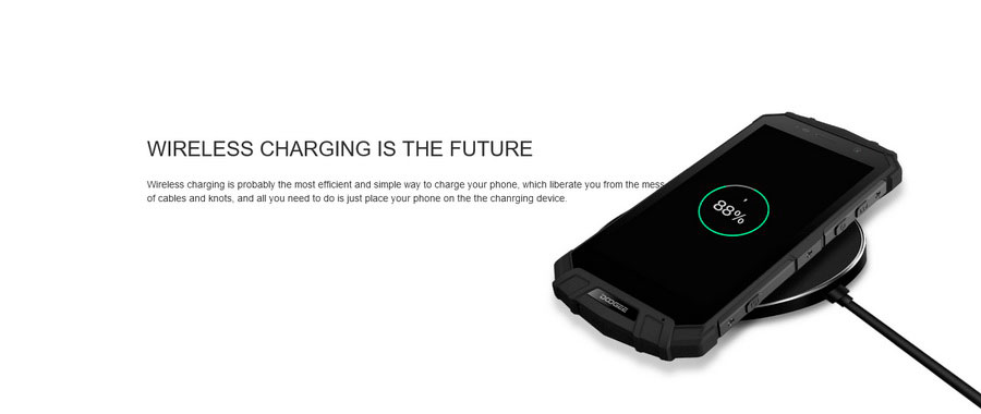 Doogee S60 Silver: первый ударопрочный водонепроницаемый смартфон с технологией беспроводной зарядки