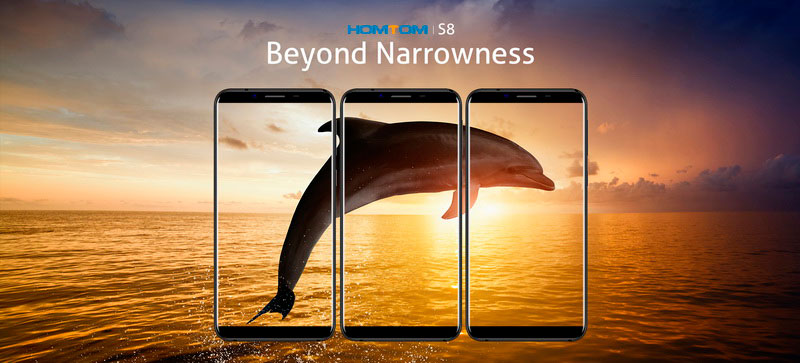Homtom S8 Blue первый безрамочный смартфон от китайской компании хомтом