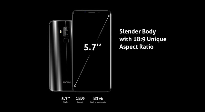 Homtom S8 Blue 4Gb RAM 64Gb ROM с экранон AMOLED 5,7 Дюймов