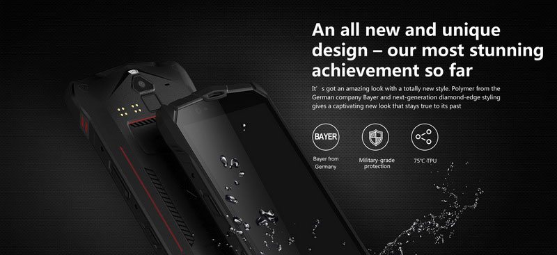 JESY J9S 5.5 Inch 4GB 64GB IP68 Waterproof Smartphone Black