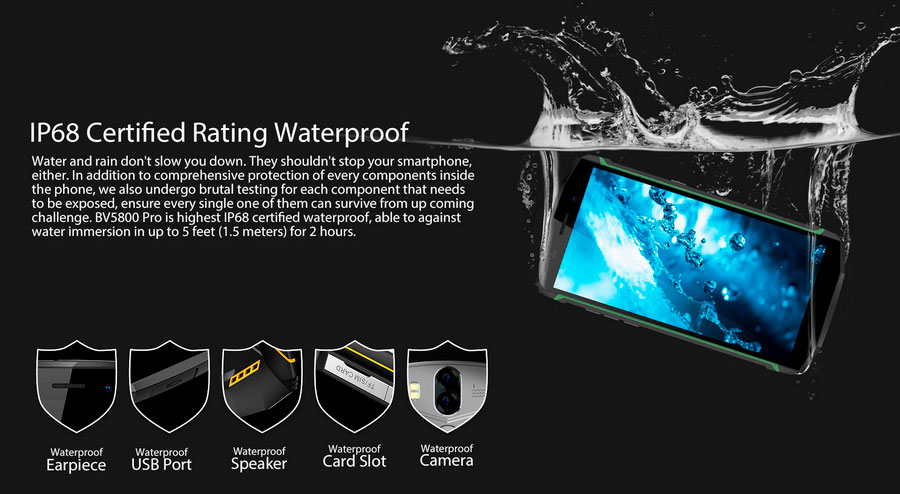Blackview BV5800 Pro имеет дисплей 18:9, защита IP68, акб 5580 мач