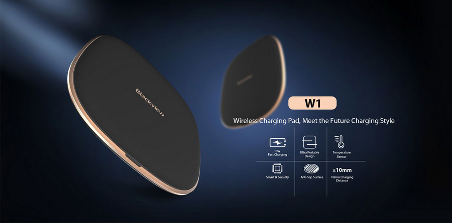 Беспроводное зарядное устройство Blackview W1 (Qi) Black