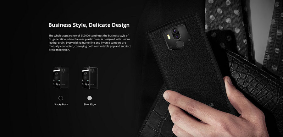 Doogee BL9000 Silver Edge выполнен в необычном дизайне