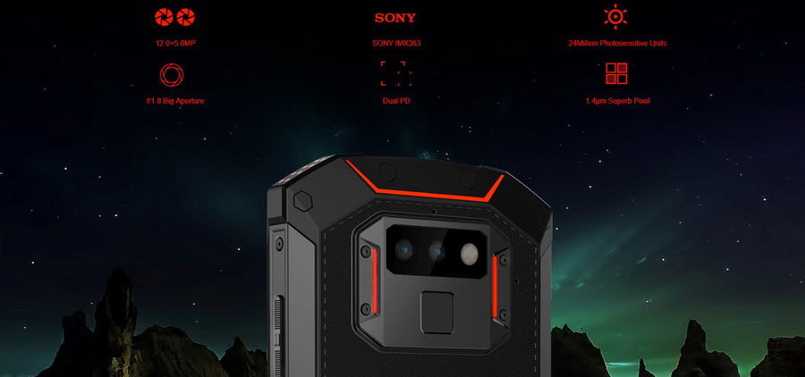 Doogee S70 Сдвоенная камера Sony IMX363 с разрешением 12 МП + 5МП