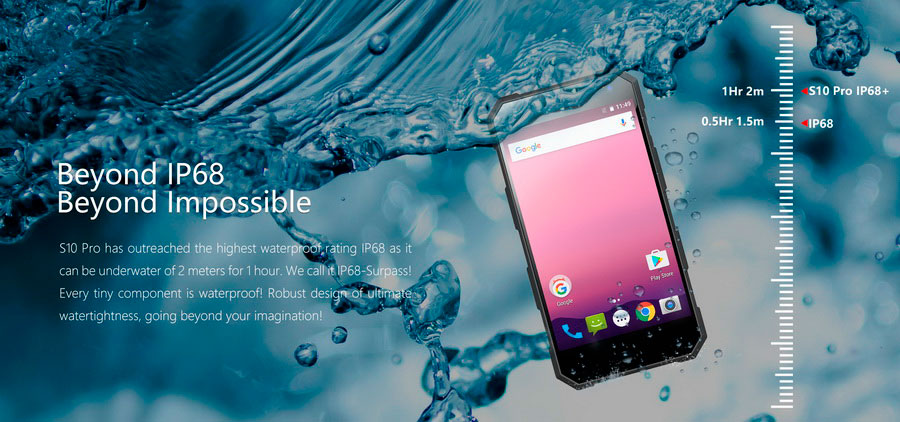 Защищенный Nomu S10 Pro Orange с уровнем защиты IP69