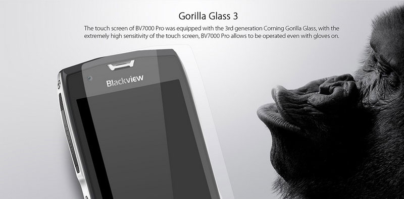 Blackview BV7000 Pro Stardust Grey смартфон имеет мощное противоударное стекло