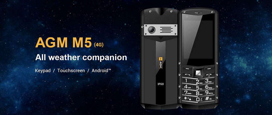 AGM M5 (Android, 4G) Black кнопочный смартфон на Андройде, с возможностью установит Viber