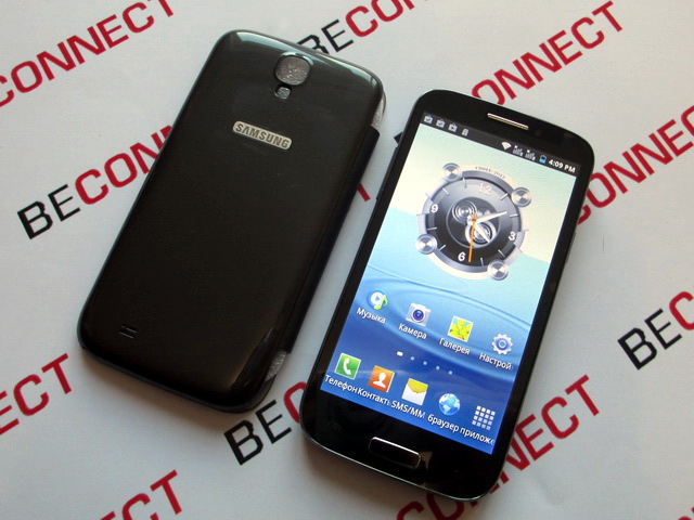копия Samsung Galaxy S4 GT-T9500 и чехол-книжка