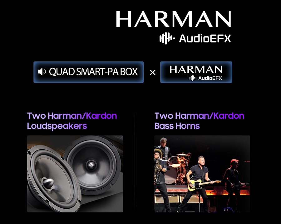 Звук от Harman AudioEFX, наслаждайтесь настоящим захватывающим звуком со звуком Harman Kardon. 