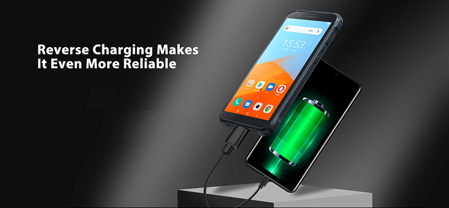 Blackview BV4900 3/32GB Orange смартфон имеет реверсивную зарядку