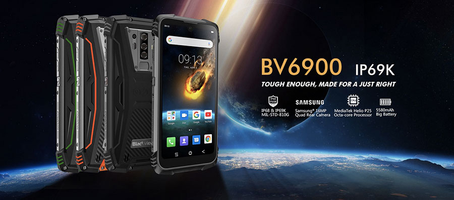 Blackview BV6900 Black унаследовал свой дизайн от модели BV9700 Pro, который признан одним из лучших среди моделей производителя.