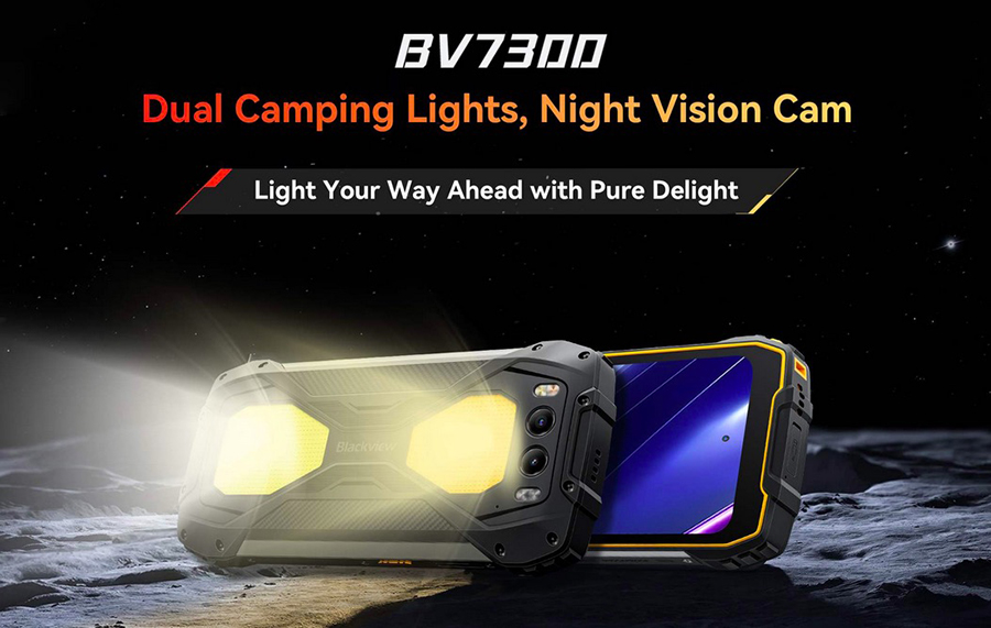 Blackview BV7300 с батарей на 15000 мАч и двумя фонариками