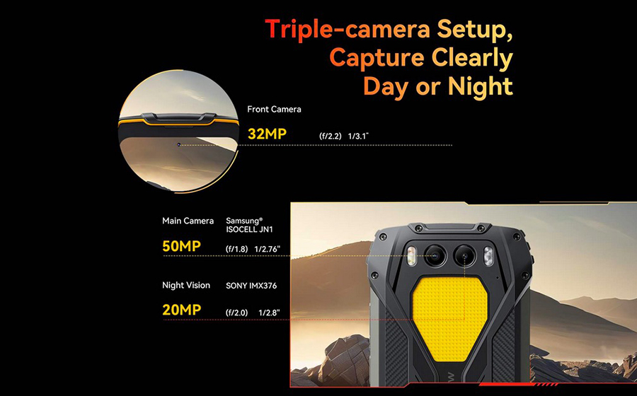 Blackview BV7300 50MP (Samsung® ISOCELL JN1) 20MP Night Vision (SONY IMX376)