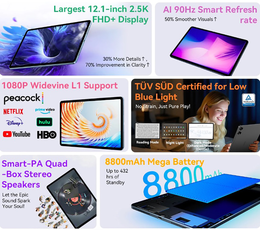 Blackview Mega 3 Blue  AI Tablet