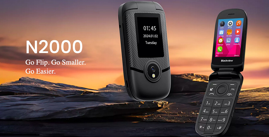 Blackview N2000 Flip Black 2.8-inch internal display