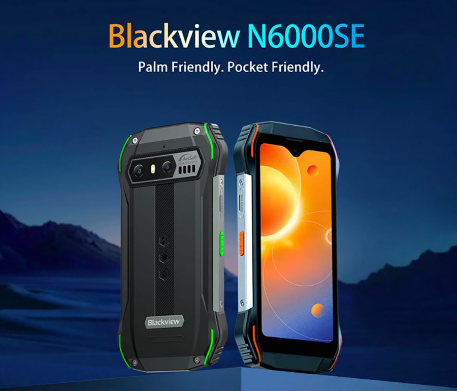 Blackview N6000SE 4/128GB Black маленький защищённый смартфон IP69K