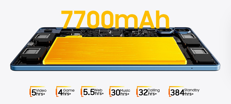 Blackview Tab 16 Pro 12/256GB Grey 7700mAh Mega Battery | Dual-box Speakers|18W Fast charging|