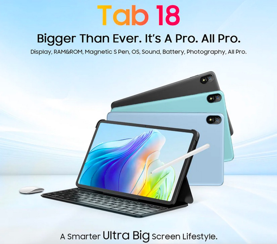 Blackview Tab 18 8GB 256GB с 12-дюймовым дисплеем.