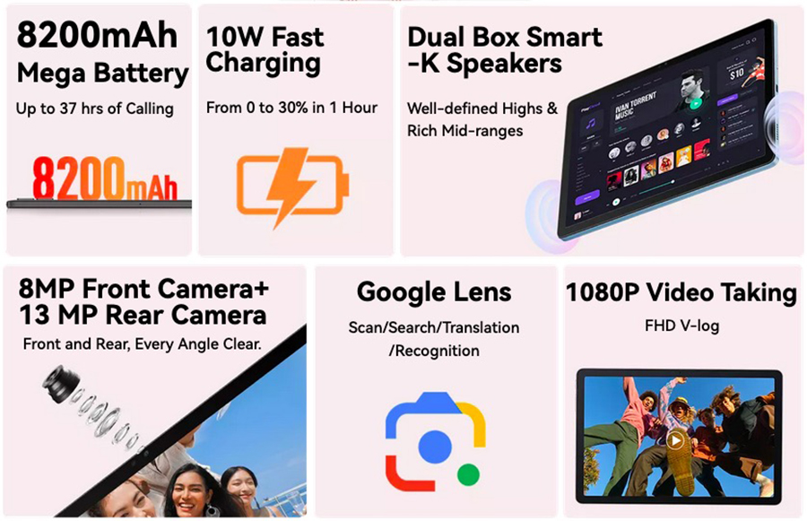 Blackview Tab 90 LTE 8/128GB Grey на Doke OS_P 4.0 (Based on Android 14)