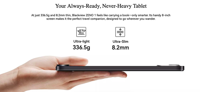 Стильный и быстрый: планшет Blackview Zeno 1 6/256, Android 15