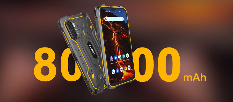 Cubot KingKong 5 Pro 4/64Gb Orange получил аккумулятор ёмкостью 8000 мАч, который способен обеспечить как минимум 3 дня полноценного использования смартфона