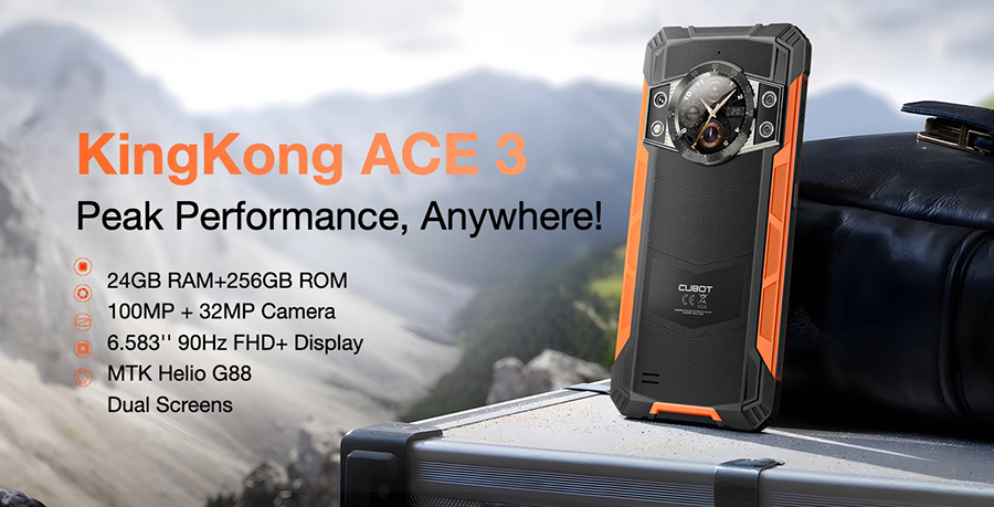 Cubot KingKong ACE 3 8/256GB Orange CPU MT6769H (G88) Android 14