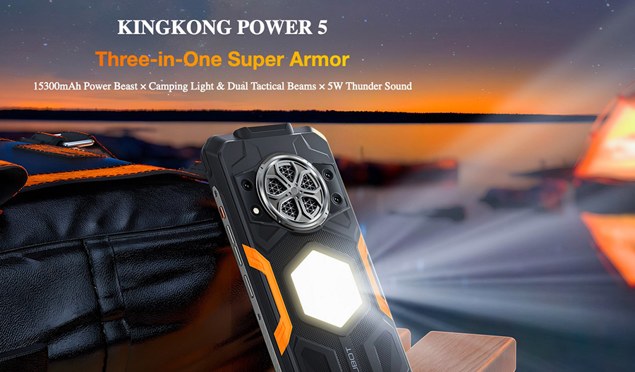 Cubot KingKong Power 5 6/128GB Black имеет максимальную защиту и надёжность в любых условиях
