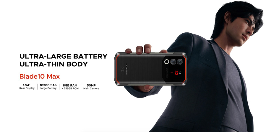 DOOGEE Blade 10 Max Silver Global Version Smartphone with Original 18W