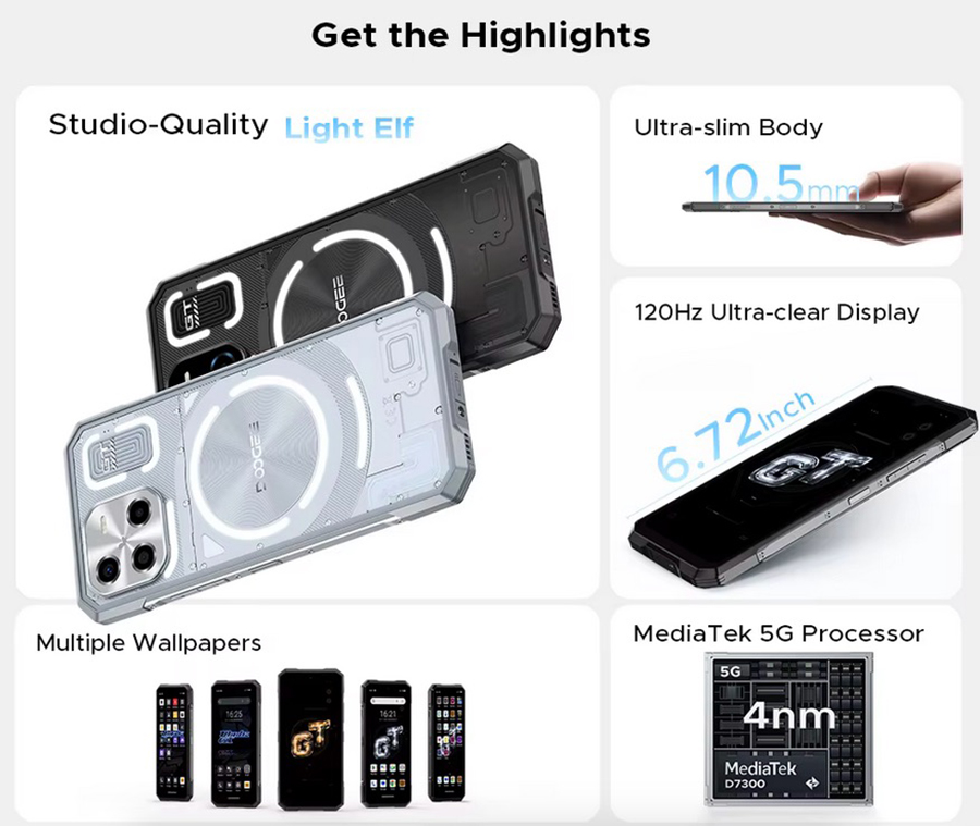 Doogee Blade GT Ultra 16/512GB Black Mediatek Dimensity 7300 / Octa Core / 2.5GHz / 4nm