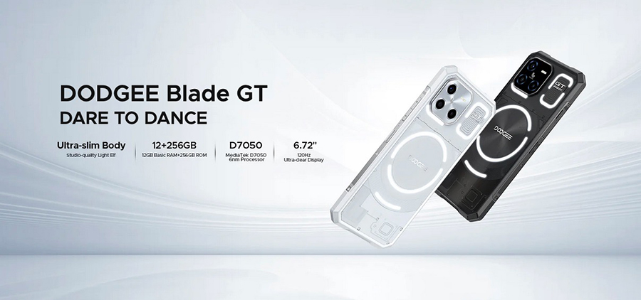 DOOGEE Blade GT 10.5mm Ultra-thin Dimensity 7050 Android 14 Rugged Phone