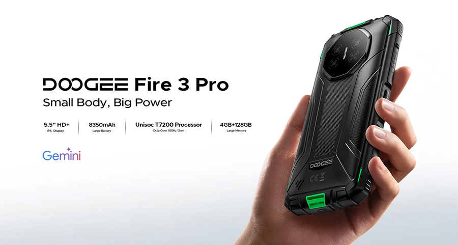 Смартфон Doogee Fire 3 Pro удобный дисплей 5.5" и высокая автономность