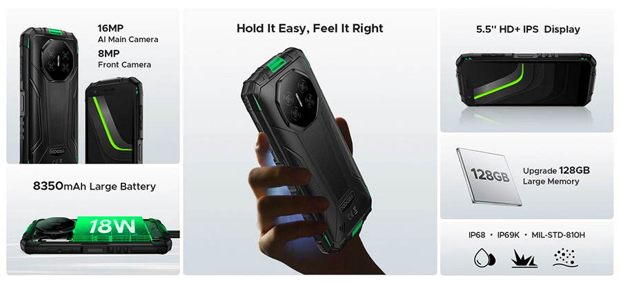 Doogee Fire 3 Pro черный оптимальное сочетание защиты, памяти и производительности