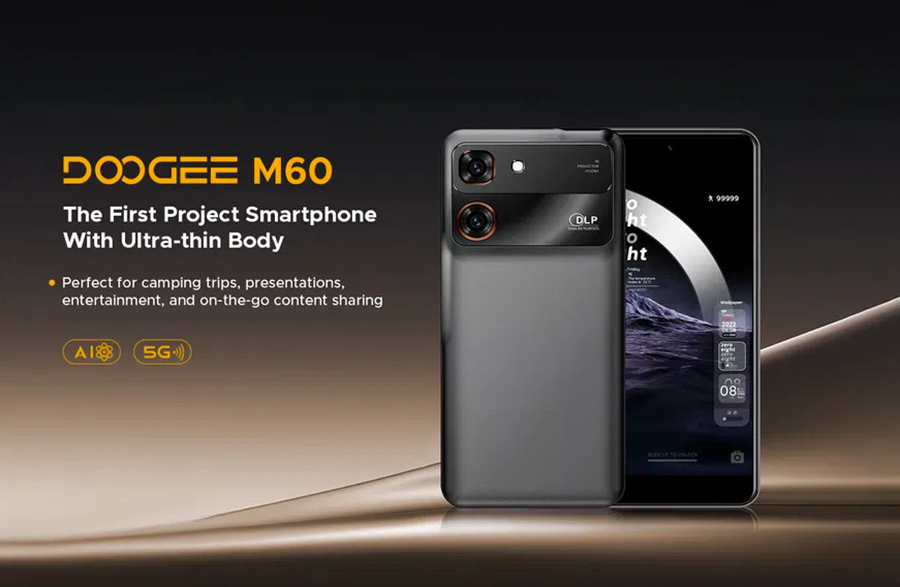 Doogee M60 с 8/256 ГБ, проектором и дисплеем 6.79 дюйма 120 Гц - универсальный смартфон 2025 года с Android 14, 50 МП камерой, 5000 мАч аккумулятором и поддержкой карт памяти. 