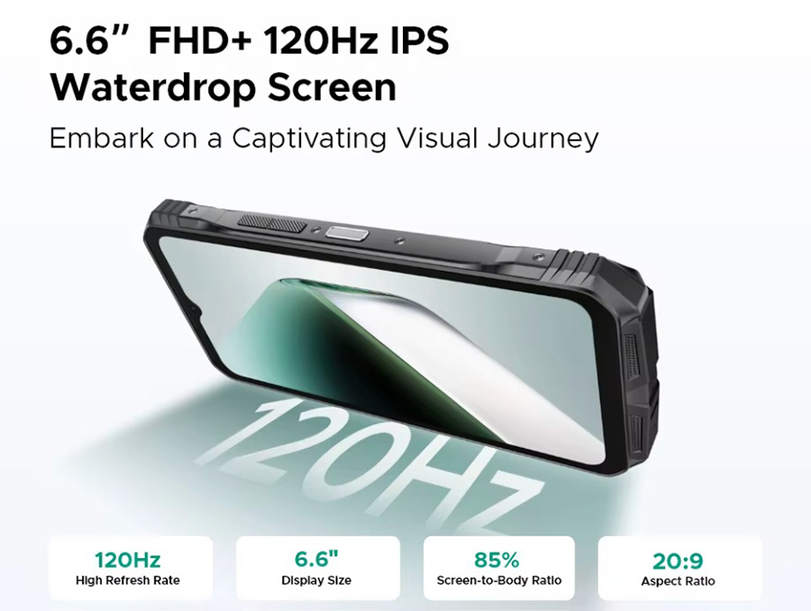 Doogee S Cyber Pro 12/512GB 6.6'' FHD+ 120Hz IPS Waterdrop screen