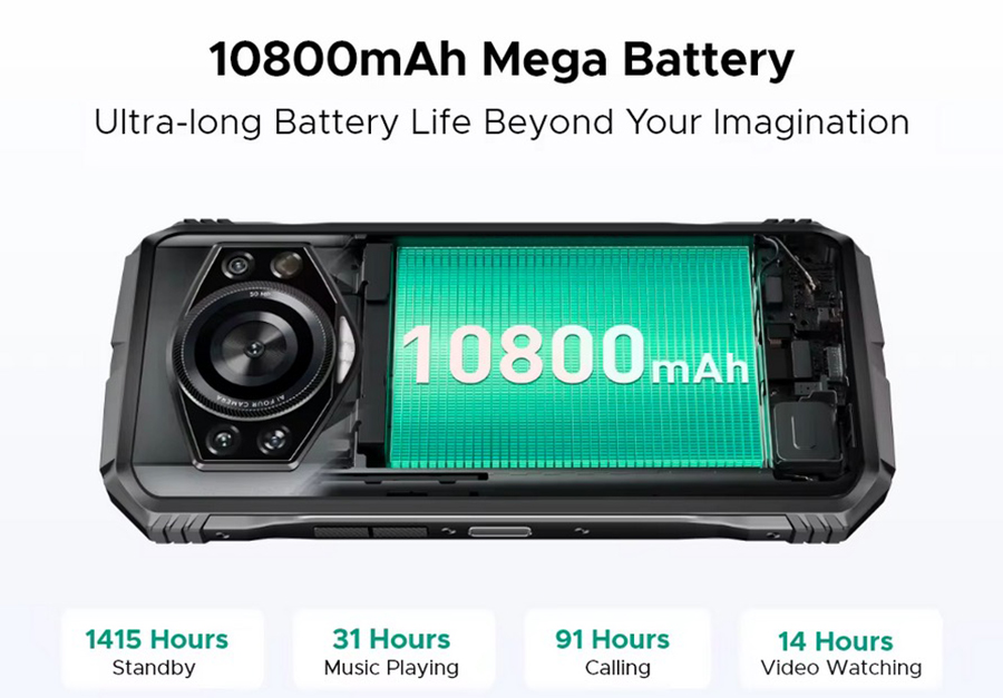 Doogee S Cyber Pro 12/512GB 10800mAh Large Battery / Support 33W fast charging