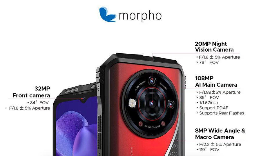 Doogee S118 Pro Red Unrivaled Photography