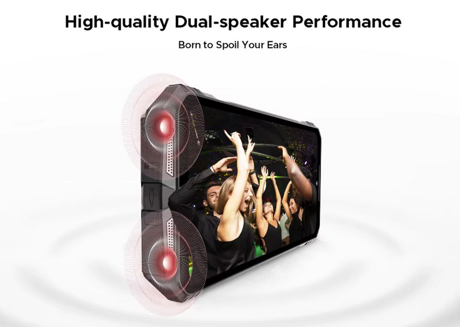 Doogee S118 Pro Red dual speaker