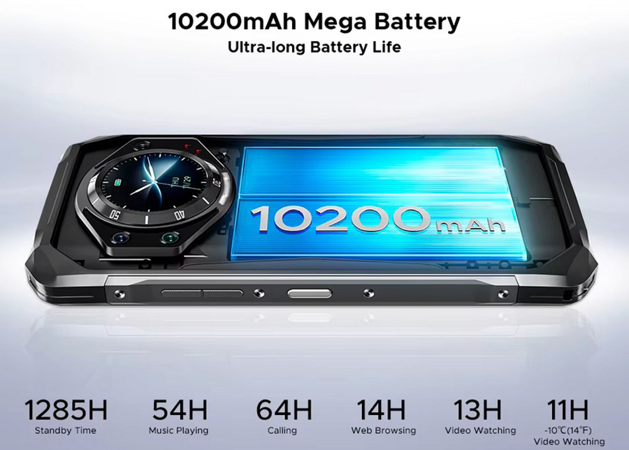 Doogee S119 Red 10200mAh Large Battery/33W fast charging