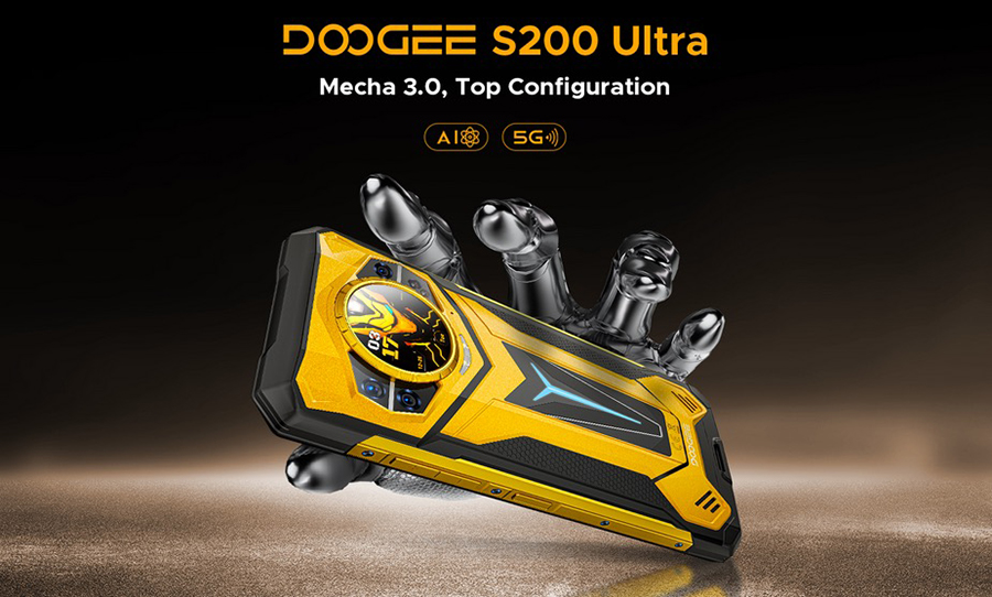 Doogee S200 Ultra Black - флагман с 5G-процессором Dimensity 7300 (4 нм), памятью на 1 ТБ и аккумулятором 11000 мАч. Мощность, выносливость и плавная многозадачность в любых условиях.