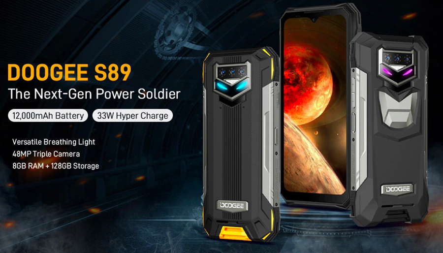 Doogee S89 8/128GB смартфон с системой ночного видения, с аккумулятором на 12000 мАч