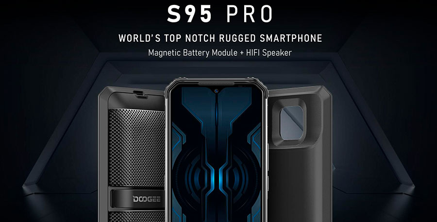Doogee S95 Pro 8/256Gb GIFT (Battery Module + Hi-Fi Speaker Module) защищенный смартфон с двумя модулями в комплекте в наличии у нас магазине в Киеве