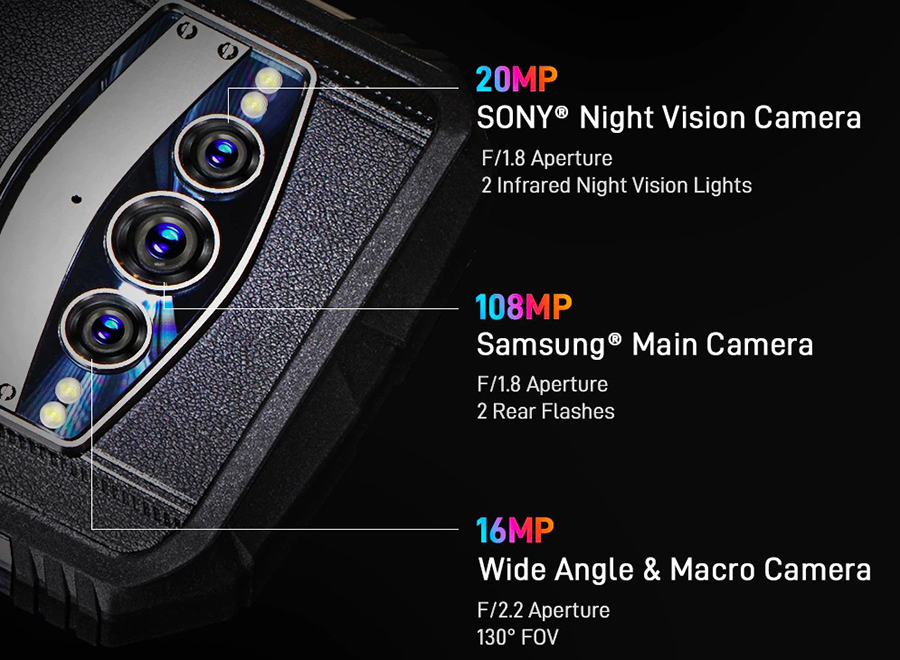 Doogee V30 8/256GB Orange оснащен новейшей камерой от Самсунг и камерой ночного видения, что очень актуально для воинов ВСУ