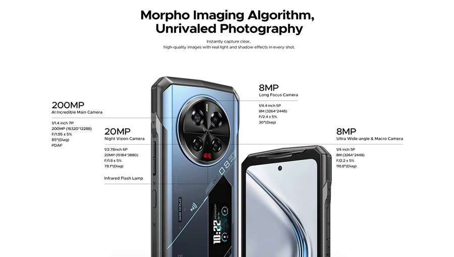 Doogee V40 Pro Gaming Phones 200MP AI Camera