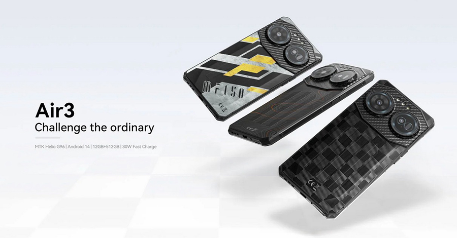 IIIF150 Air3 Doodle Limited Rugged Machine 100MP Camera Dynamic Island UltraThin Rugged 30W Fast Charge Android 14 G96
