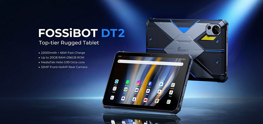 FOSSiBOT DT2 20GB RAM+256GB ROM 10.4'' HD 2K Display 22000mAh 66W Fast Charging Tablet