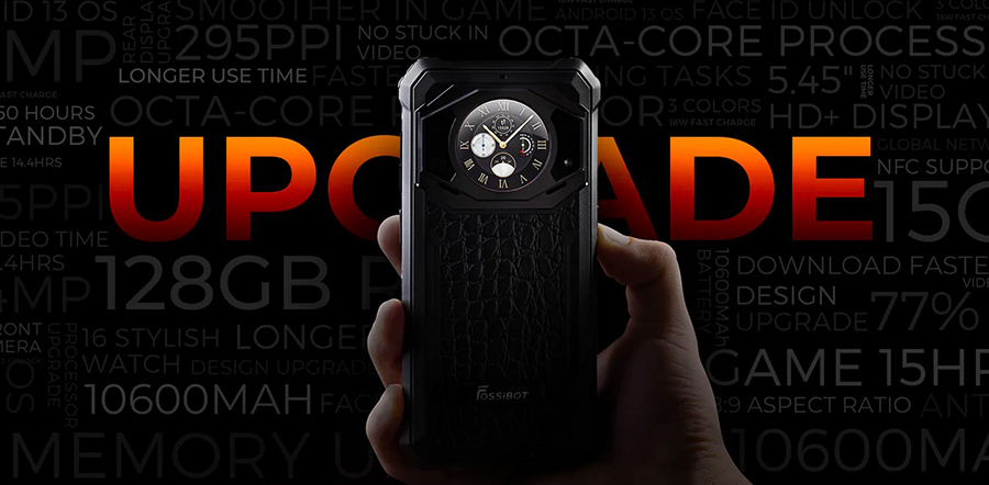 Fossibot F101 Pro 8/128GB Black в режиме ожидания новинка может проработать 1050 часов