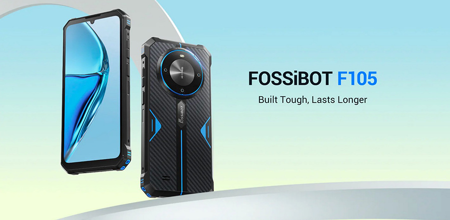 FOSSiBOT F105 12+64GB 10300mAh Large Battery 6.745 inch Waterdrop screen Rugged Phone